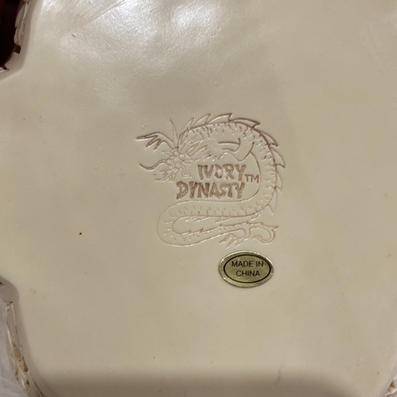 Vintage Floral Carved Ivory Dynasty Pumpkin Jewelry Box Trinket Tray - Picture 13 of 17